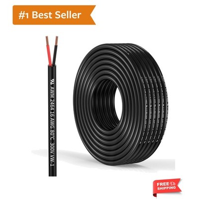 16 Gauge 2 Conductor Electrical Wire 16AWG Electrical Wire Stranded PVC Cord ...