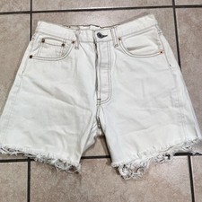 Vintage 90s Levi's 501 Shorts Button Fly Cut Off Jean Denim 100 Cotton Size28