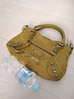 Besso Editor's Handbag Tote Bag Purse Leather w/o Shoulder Strap USED Good Cond!