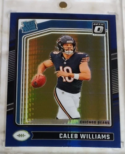 New Listing2024 Panini Donruss Optic - Rated Rookie Caleb Williams #201 Blue Hyper Prizm RC