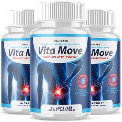 (3 Pack) Vita Move Advanced Joints Support Formula Supplement VitaMove 180 Caps
