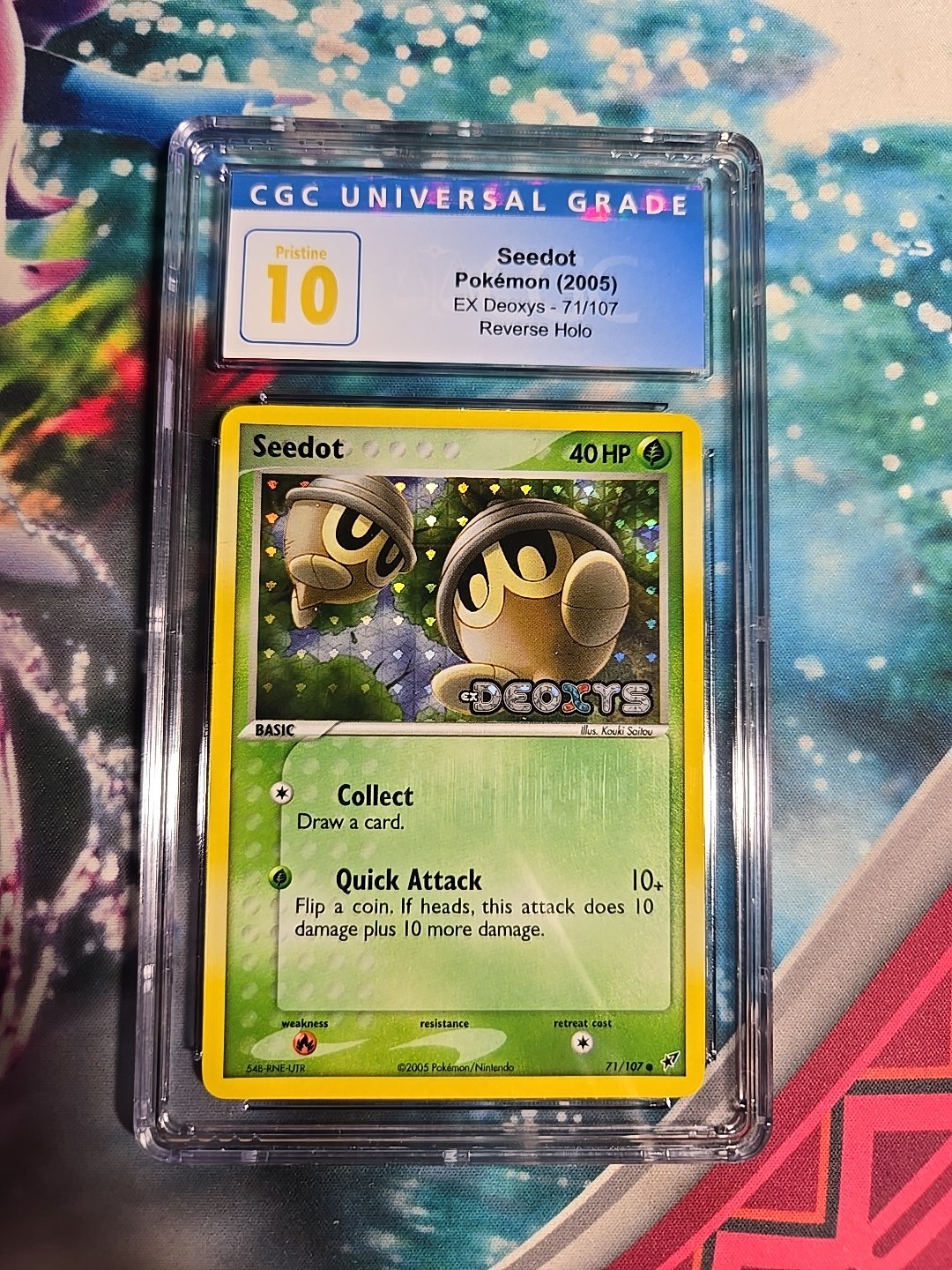 2005 Pokemon Seedot (Reverse Holo) 71/107 EX Deoxys CGC 10 Pristine