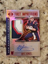 2021 Panini Illusions First Impressions Mac Jones Rookie Patch Auto /99 RC