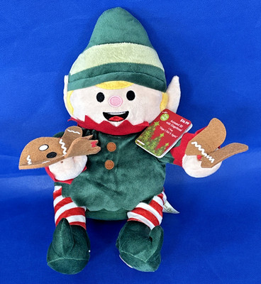 Dandee Animated Musical Christmas Elf Broken Gingerbread Oops I Did It Again NWT