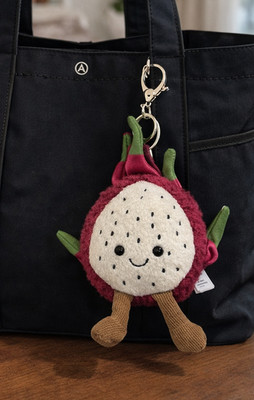 Jellycat Amuseables Dragon Fruit Plush Toy Keychain Bag Charm Dust