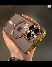 Luxury Magnetic Plating Clear Case For Magsafe Wireless Charging iPhone 11-17