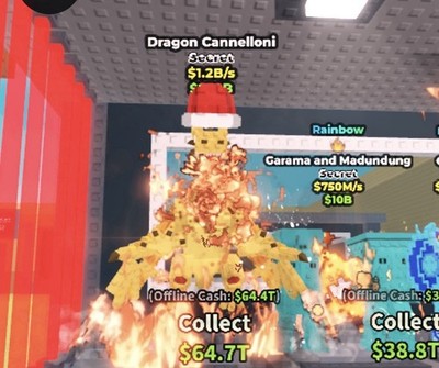 STEAL A BRAINROT DRAGON CANNELONI WITH SANTA HAT TRAIT 1.2B