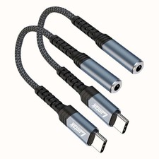 USB C to 3.5mm Audio Adapter,Type C Aux Dongle Adaptor C Sliver