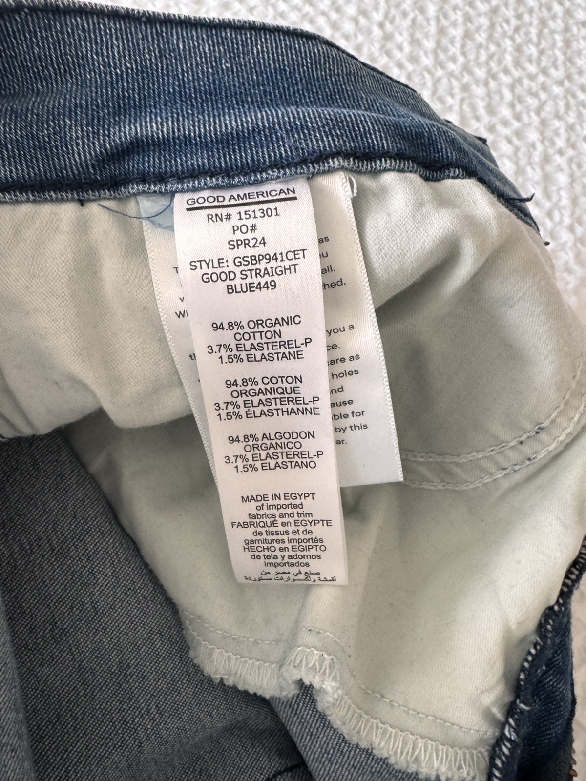 Good American Good Straight Split Back Pockets Je… - image 3