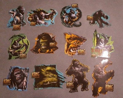 Vintage COMPLETE SET OF 12 King Kong VENDING STICKERS, A & A GLOBAL, 2000, NOS