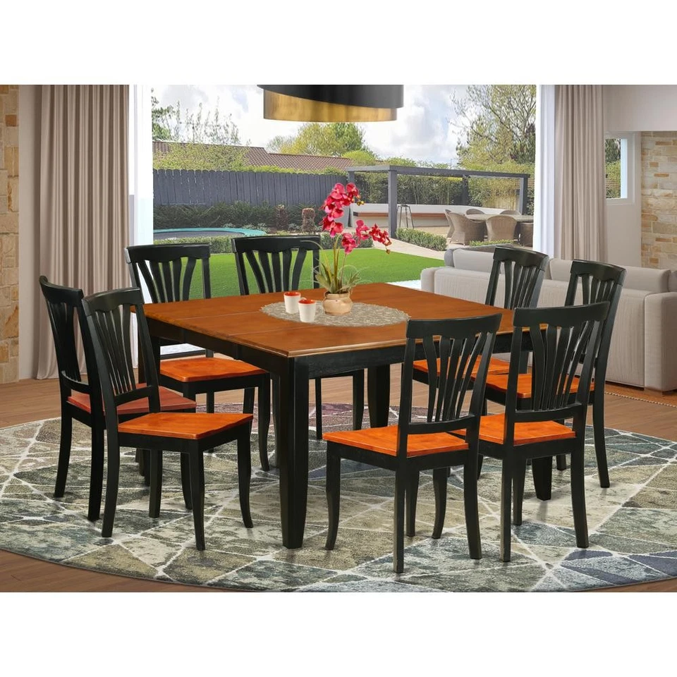 9  PC  Dining  room  set-Dining  Table  and  8  Wooden  Dining  Chairs - Image 2 of 4