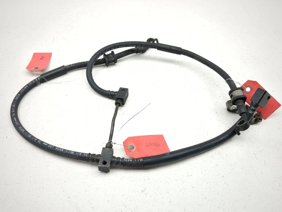 06 Honda VTX1800C VTX 1800 Rear Tee To Block Brake Line Hose - Image 3 of 4