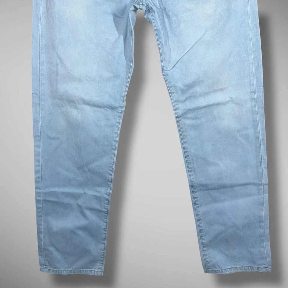 Diesel Keetar Jeans Men 32x32 Straight Fit Light Blue Faded Vintage Casual Italy - Image 4 of 4