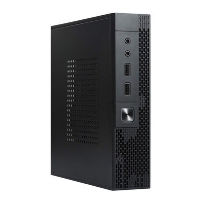 Goodisory TX02 Thin Mini ITX Desktop with Screen VESA Rack and Compact, black