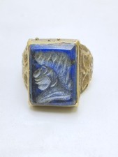 Ancient Roman Greek Seal Rare bronze Stamp Ring Antique intaglio