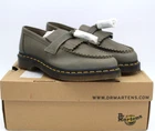 Dr. Martens Adrian YS Olive Carrara Leather Mens Loafer Shoes - Size 9