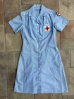 WWII Named 1940s 1950s Red Cross Volunteer Military Nurse Uniform Dress Vintage