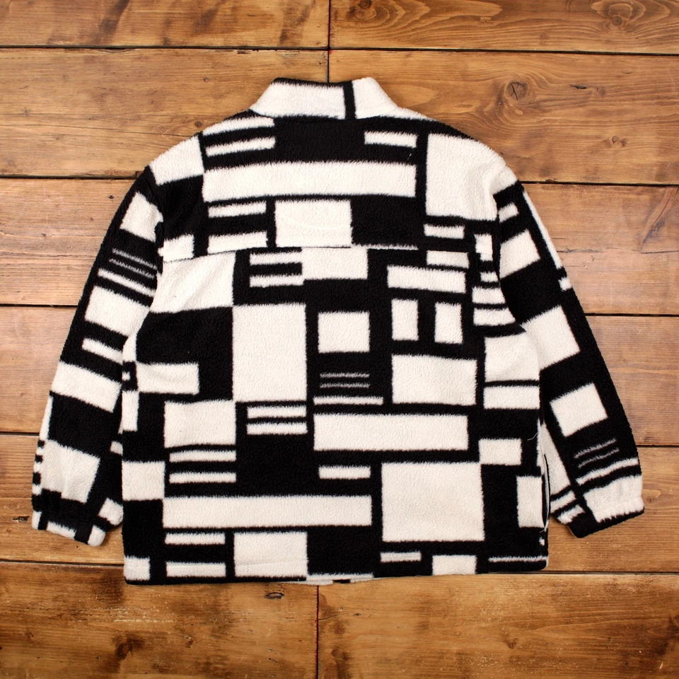 Chaqueta cortavientos No Boundaries 2XL bloque de color polar geométrico negro Foto 2 de 4