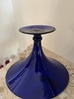 Vintage Cobalt Blue Martini Glass 9” Mint — photo 2