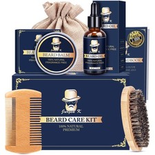 Beard Grooming Kit for Men Winter Self Care Daily Routine Gift NEW