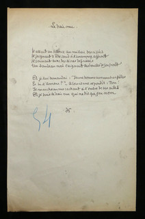 Jean Cocteau Poème autographe signé "Le dieu nu" issu du Prince Frivole 1909