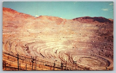 Vintage Bingham Copper Mine Utah Open-Cut Mining Postcard SL189
