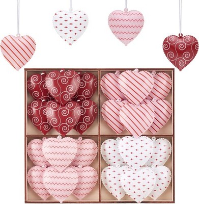 Metall Herzschmuck Set 24 Stück 5 cm Hochzeit Valentinstag Deko