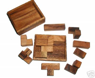 wooden brain teaser puzzle
