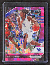 Tyrese Maxey Signed 2020 Prizm Draft Cracked Pink Ice Prizm #14 76ers
