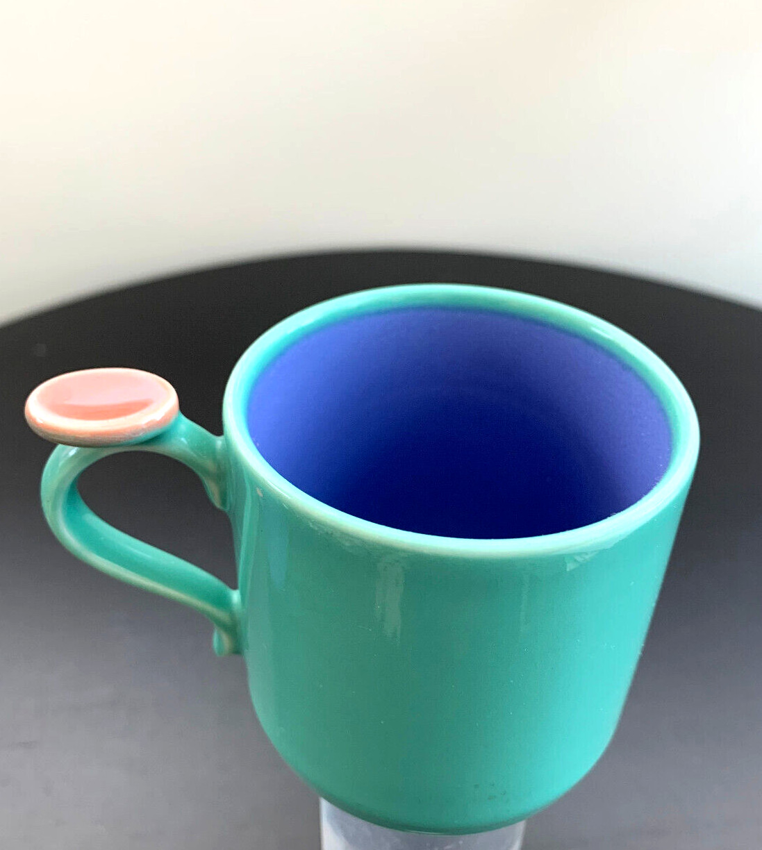 1980s Lindt-Stymeist Colorways Child Mugs x2 Children Thumbprint Vintage RARE