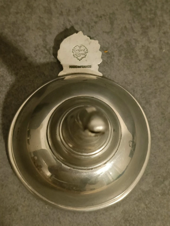 Entonnoir A Décanter en Étain L'esprit et Le Vin . Ancien. - Photo 2/4