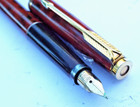 PARKER 35 THUYA BROW LACQUER FOUNTAIN PEN CHINESE CHARACTERS 18K GOLD NIB FRANCE — photo 4