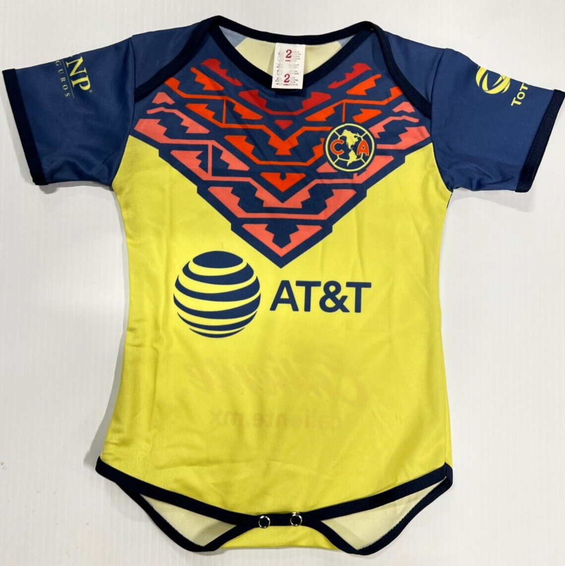Club America One Piece Baby Bodysuit pañalero 24 Months Soccer