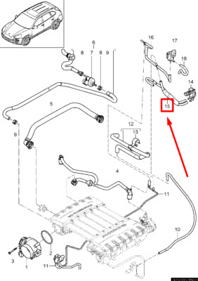 PORSCHE CAYENNE 92A Evaporative Emissions System Line 95811035030 NEUES ECHTES
