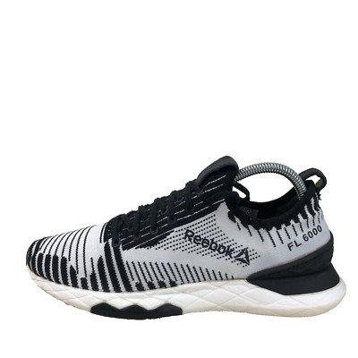 Reebok FL 6000 weißer Stoff Sport Trainer Sneaker Damen Größe UK 6,5 Euro 40