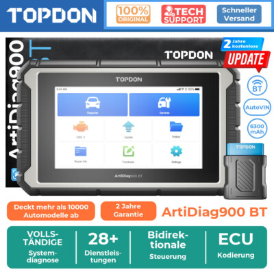 TOPDON KFZ ArtiDiag900BT Profi Auto diagnosegerät OBD2 Vollsystem Sonderfunktion