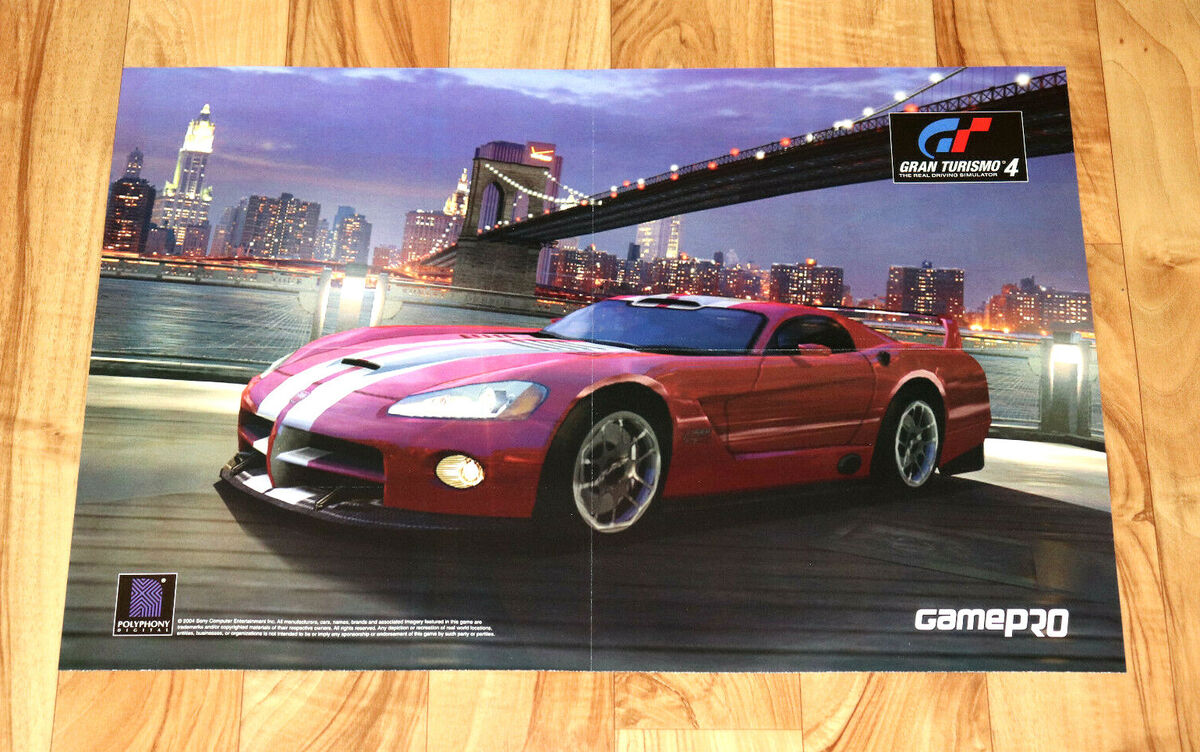 2004 Gran Turismo 4 The Real Driving Simulator Rare Poster 58x39cm PS2 PS3  PSP.