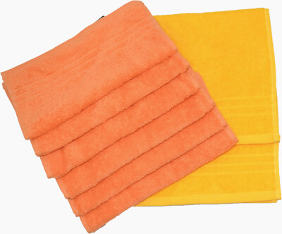 Egeria 6x Seiftücher + 2x Gästetücher **Sale** orange gelb Waschlappen Set 20