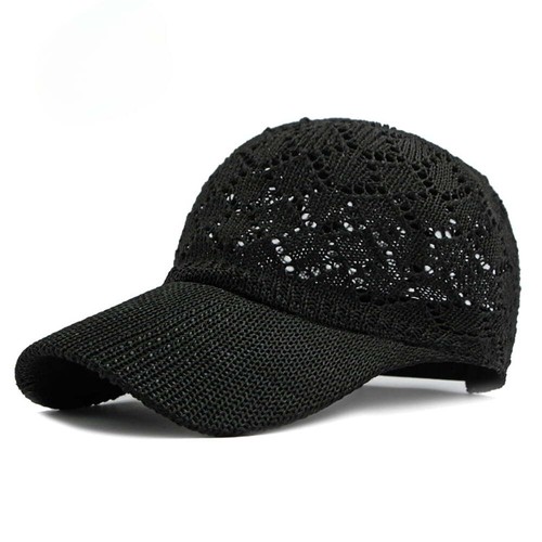 Gorra de béisbol de malla tejida para mujer sombreros de camionero de hilo de verano transpirable sombrero al aire libre - Imagen 23 de 41