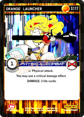 DBZ Dragon Ball Z TCG Panini Evolution S117 Orange Launcher Foil