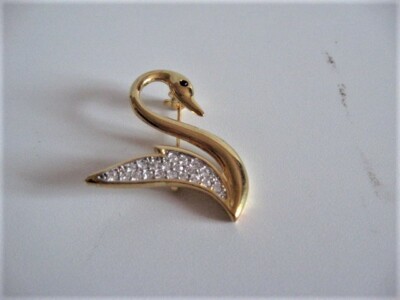 Broche strass rouge vntage, pett clp de broche avec de grandes