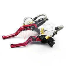  Fit For Honda Motorcycle Clutch Brake Levers Master Cylinder Reservoir Set