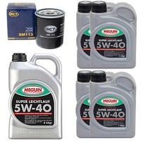MotoröL Set SAE 5W-40 Vollsynth Meguin 9 Liter + ÖLfilter FüR Citroen Jumper 2.5
