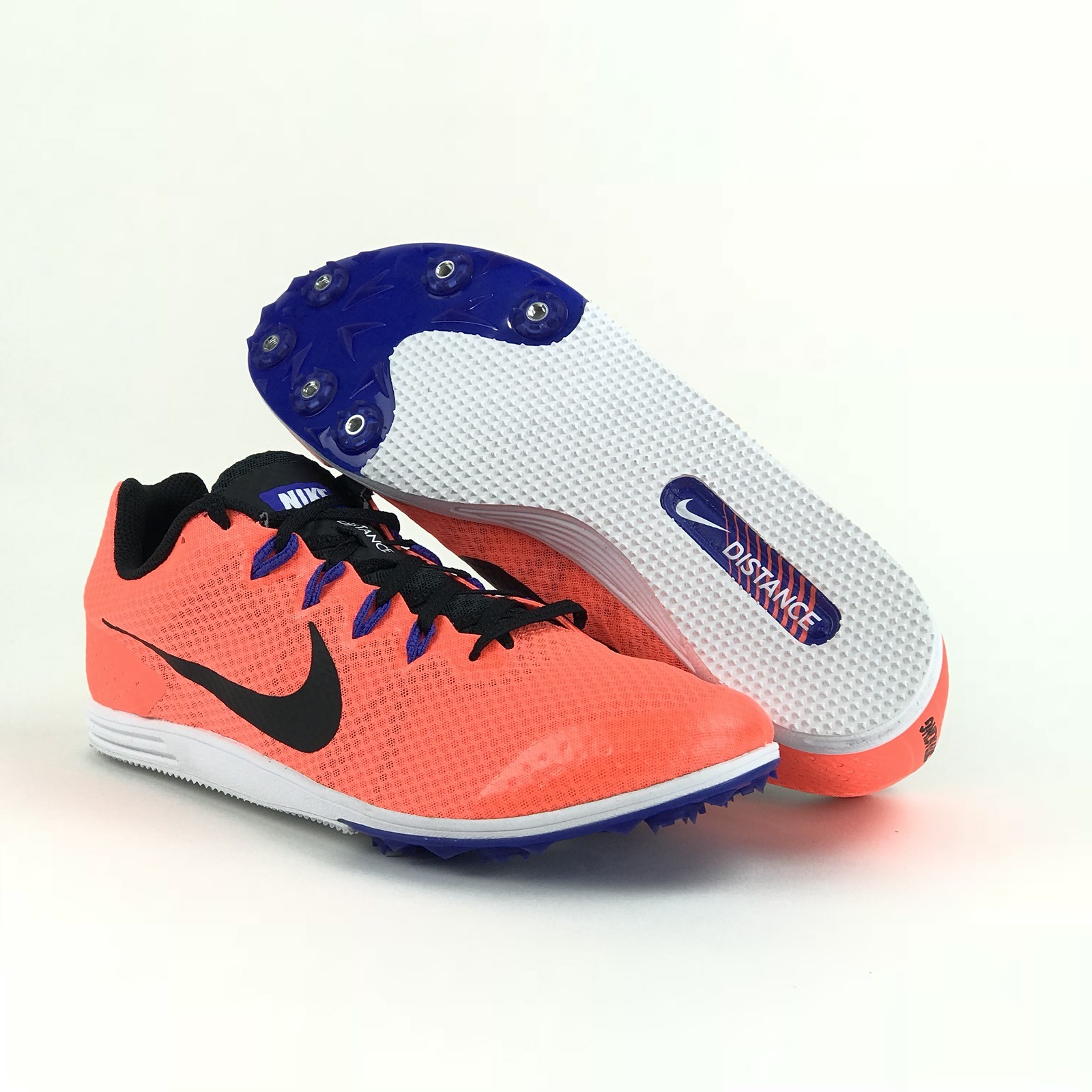 orange track shoes