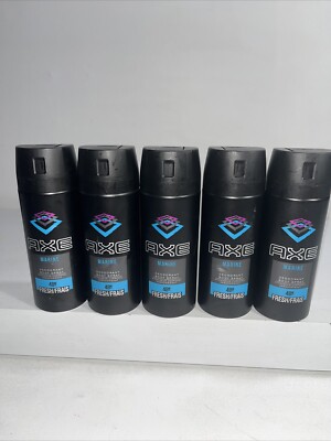 5 New AXE Marine 48hr Deodorant Body Spray, Slightly Damaged Outer