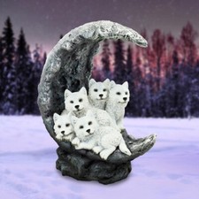Mondstreu 19,5 cm Wolf Statue Mond Wohndeko Sammlerstücke Nemesis Now Geschenk