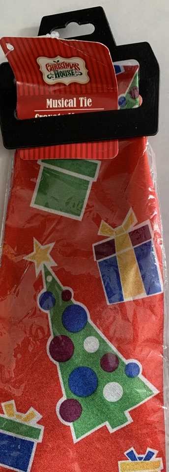 Corbata roja de Navidad ~ Navidad de temporada ~ Corbata musical Foto 3 de 3