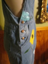 JEANS Women Fashion Denim Floral-Print Jumpsuit Overall 2XL NWOT