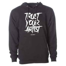 NEW InkAddict UNISEX TRUST YOUR ARTIST Hoodie BLACK SMALL-3XLARGE MADE IN USA