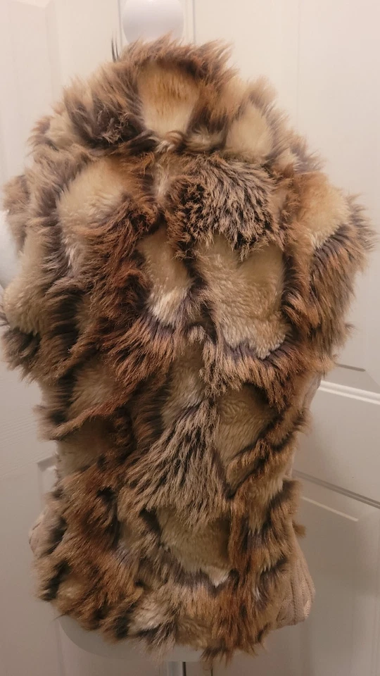 Chaleco Abrigo Chaqueta GUESS Fox Piel Sintética S Marrón Mujer 44841 Foto 2 de 4